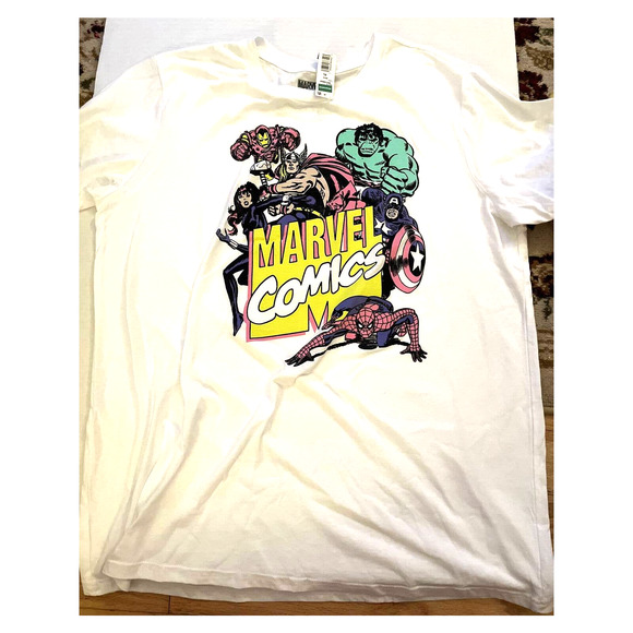 Marvel Comics Pastel Graphic tee Mens XL NWT - Picture 1 of 4